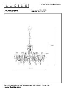 Подвесная люстра Arabesque 78351/05/30