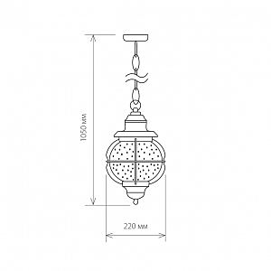 Уличный подвесной светильник Regul Regul H черная медь (GLXT-1475H)