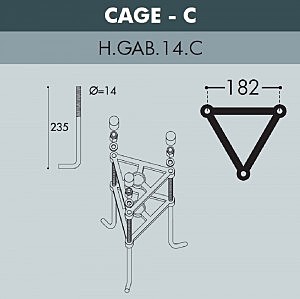 Столб фонарный уличный Globe 300 G30.202.R30.WYE27