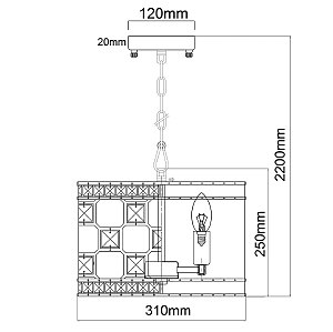 Светильник подвесной Монарх 121011503
