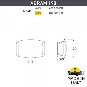 Уличный настенный светильник Abram AB2.000.000.AXK1L