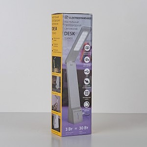 Настольная лампа Elektrostandart Desk черный/серый (TL90450)