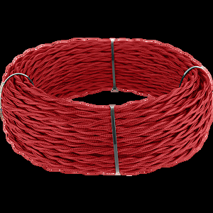 Ретро кабель Красный Ретро кабель витой 3х2,5 (красный) под заказ